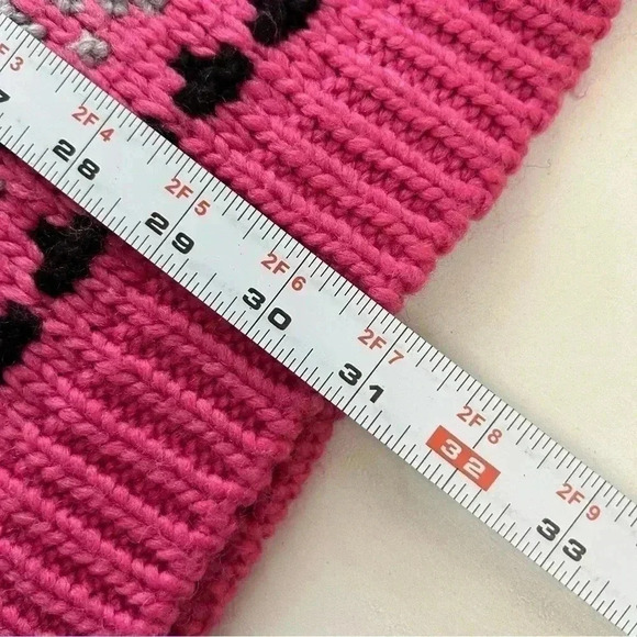 Cocogio Wool Duster Cardigan Chunky Knit Draped Sweater Pink Red Black Small - Picture 15 of 17